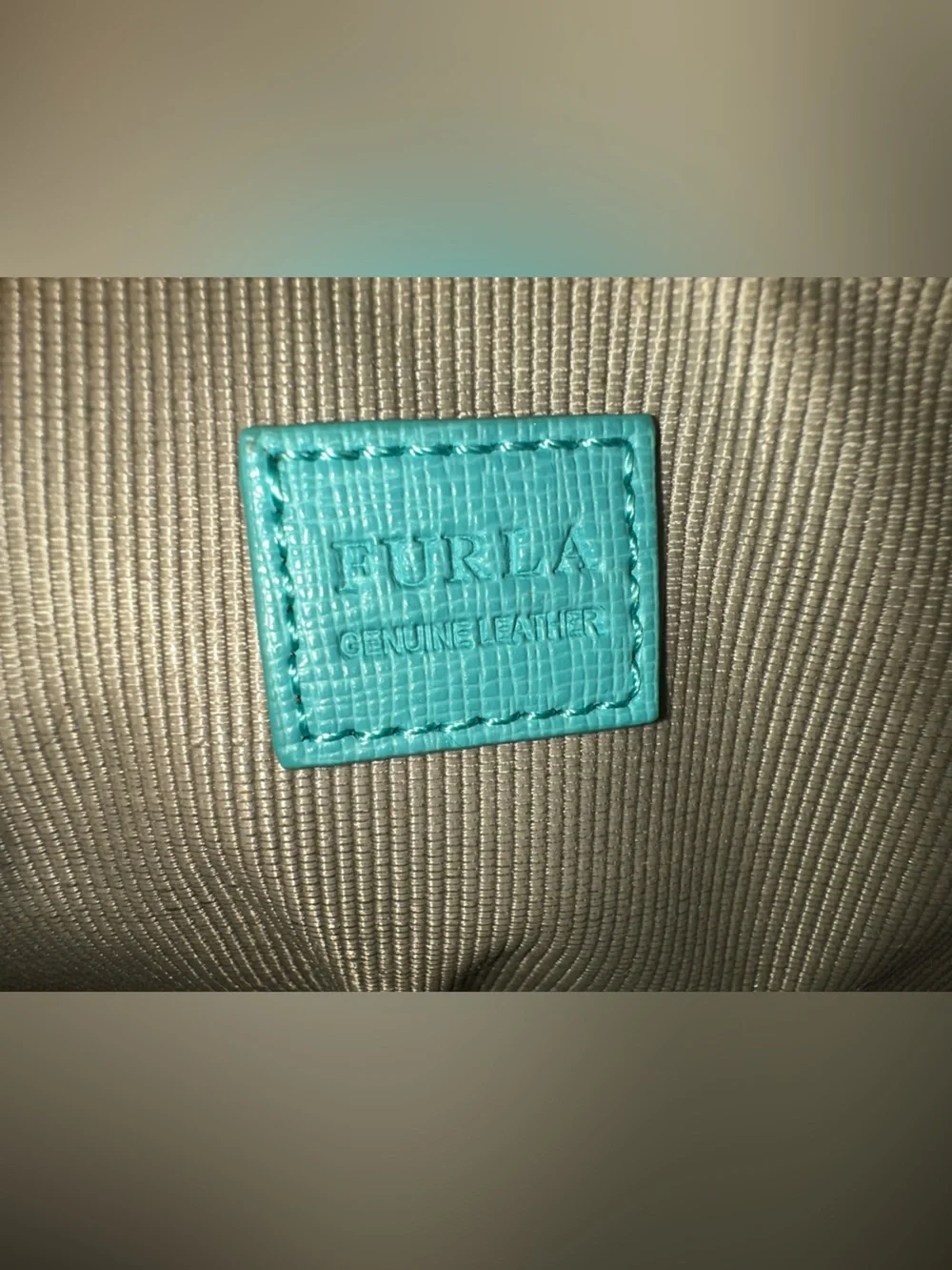 Furla Teal Dome shape Mini Bag Pouch